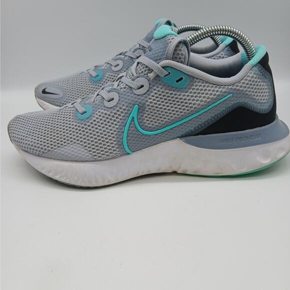 Nike Renew Run Running Sneakers Athletic Sky Gray Hyper Turquoise Size 10 - Picture 5 of 11